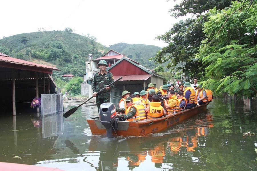 Ngập nước do mưa bão tại bản Phiêng Nghè, xã Chiềng Đen, TP Sơn La, tỉnh Sơn La.