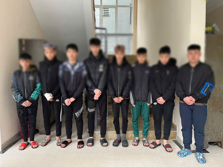 Nhóm người trong vụ gây rối tại hầm Kim Liên.