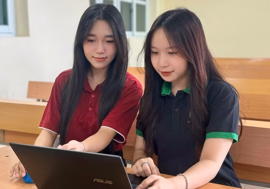 Sinh viên Trường Đại học Tài nguyên và Môi trường Hà Nội.