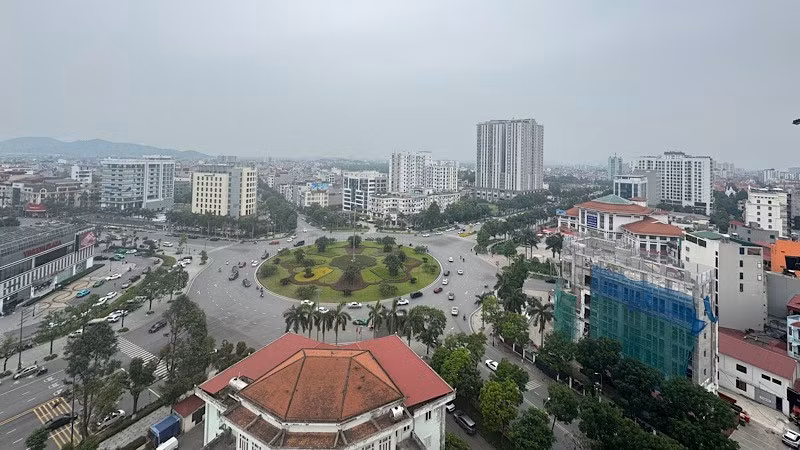 Một góc phường Kinh Bắc nhìn từ trên cao.