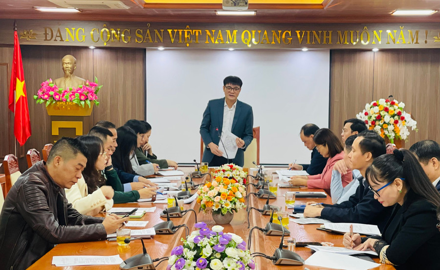 Ông Nguyễn Văn Ảnh, Phó Giám đốc Sở Văn hóa, Thể thao và Du lịch Bắc Ninh chủ trì hội nghị.