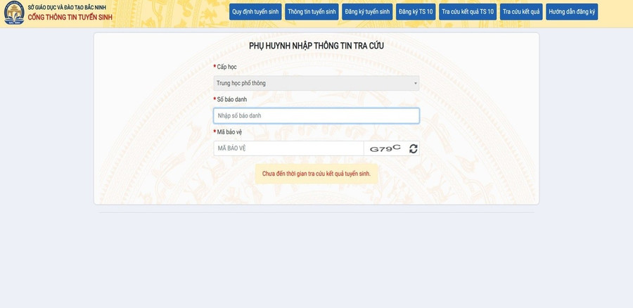 Mục “Tra cứu kết quả tuyển sinh 10”. 16-5-1.jpg