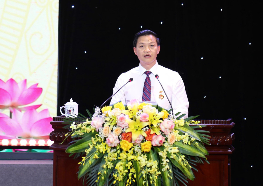 Ông Vương Quốc Tuấn - Chủ tịch UBND tỉnh Bắc Ninh phát biểu tại buổi lễ. b-1.jpg