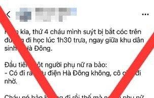 Thông tin không chính xác được chia sẻ trên mạng xã hội.