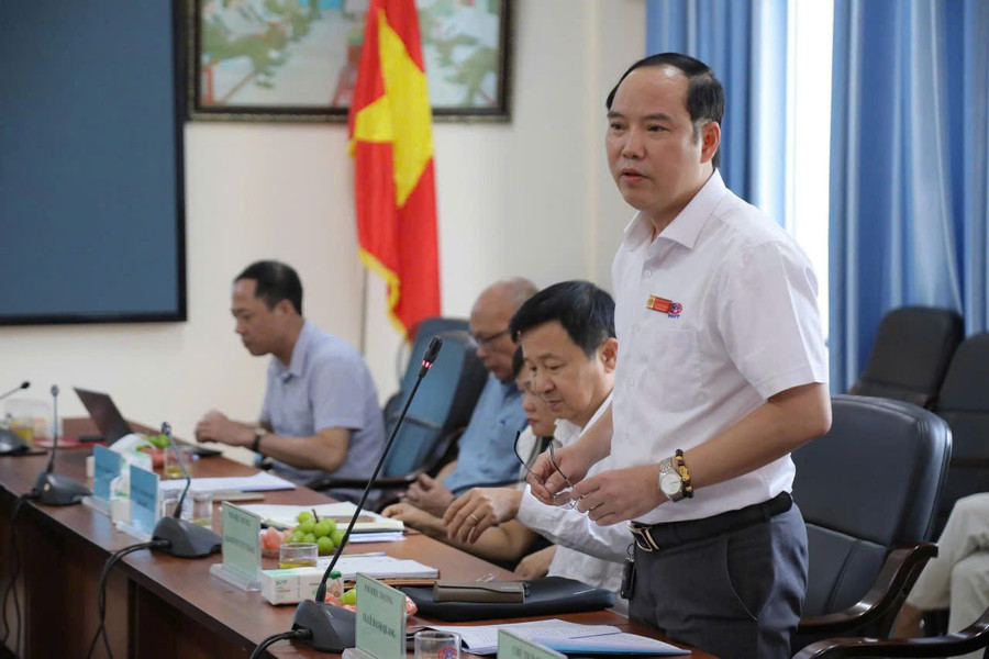 TS Lê Danh Quang – Phó hiệu trưởng HHT đưa ra những kiến nghị từ thực tiễn cơ sở. v3.jpg