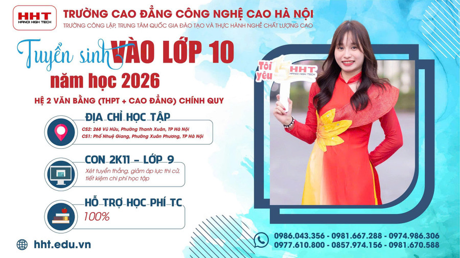 Trường Cao đẳng Công nghệ cao Hà Nội tuyển sinh 570 chỉ tiêu hệ song bằng 