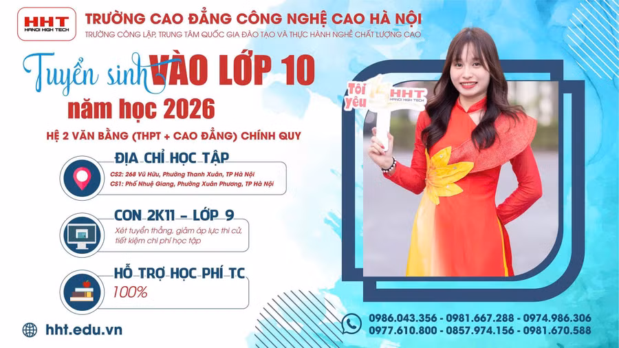 Trường Cao đẳng Công nghệ cao Hà Nội tuyển sinh 570 chỉ tiêu hệ song bằng 