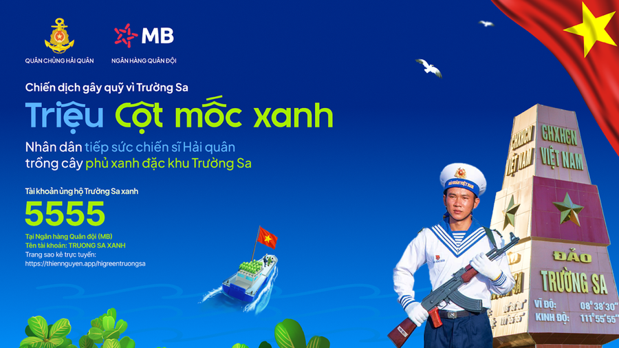 Mỗi người Việt Nam đều có thể góp cây phủ xanh đặc khu Trường Sa. 