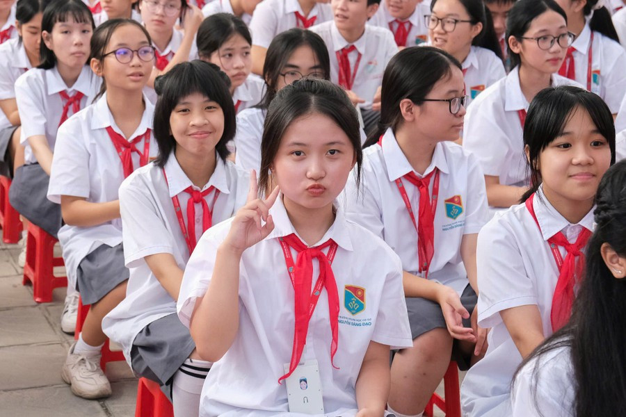 Học sinh Trường THCS Nguyễn Đăng Đạo (Ảnh TL).