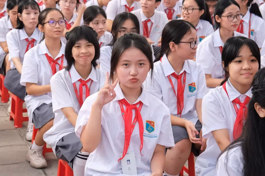 Học sinh Trường THCS Nguyễn Đăng Đạo (Ảnh TL).
