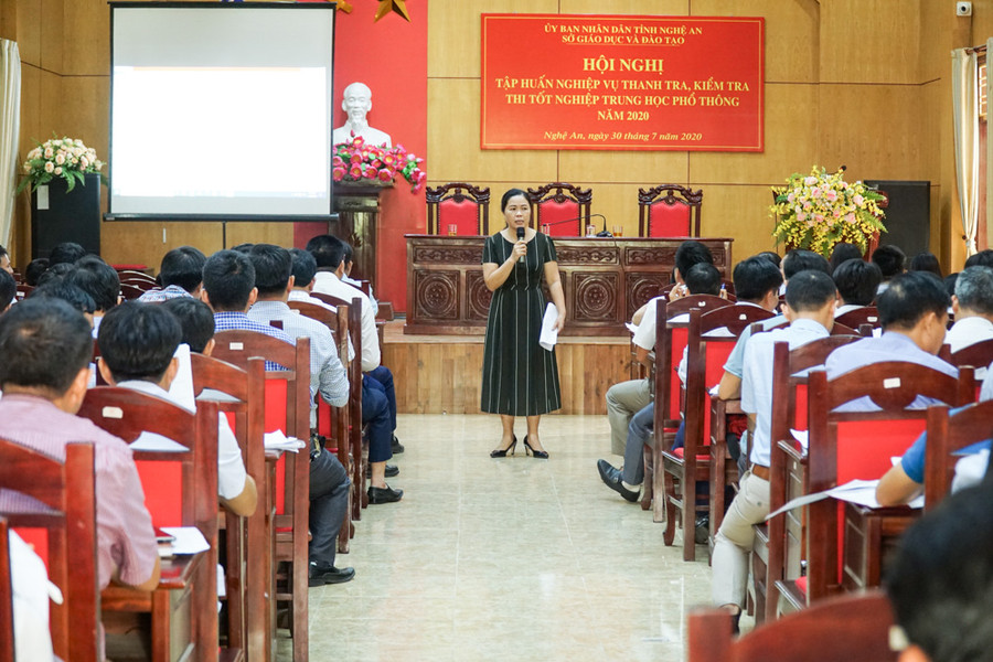 Nghệ An: Sát hạch cán bộ làm công tác thanh tra thi tốt nghiệp THPT ảnh 1 Nghệ An: Sát hạch cán bộ làm công tác thanh tra thi tốt nghiệp THPT ảnh 1
