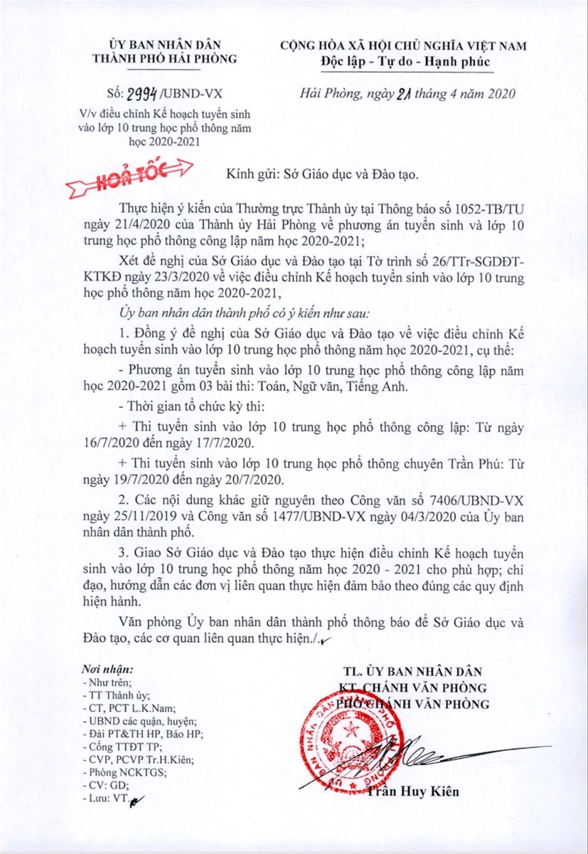 Hải Phòng: Công bố chính thức thời gian và môn thi vào lớp 10 công lập ảnh 1 Hải Phòng: Công bố chính thức thời gian và môn thi vào lớp 10 công lập ảnh 1