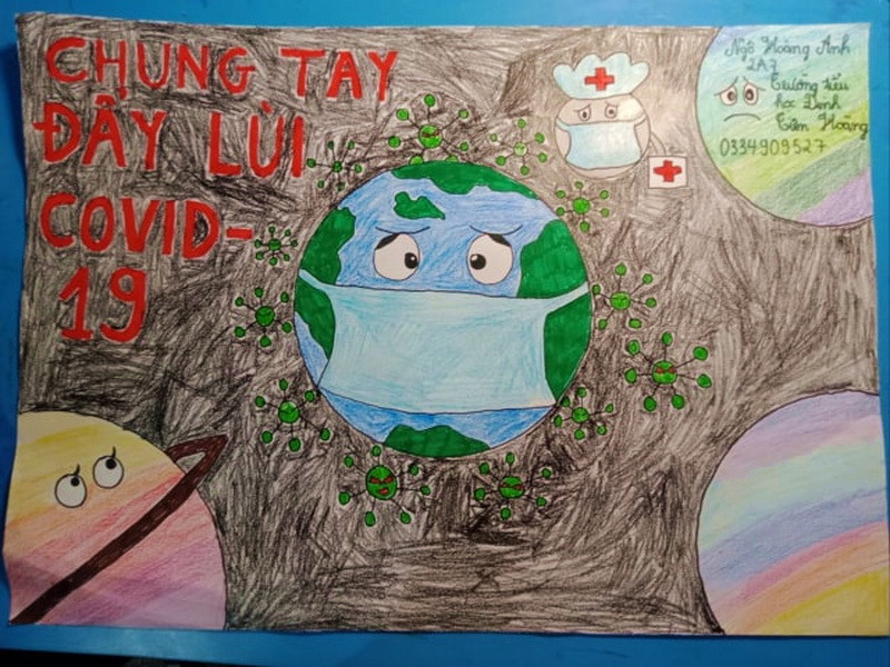 Nét chữ và bích họa tuyệt đẹp thể hiện niềm tin yêu với đất nước trước dịch Covid-19 ảnh 10