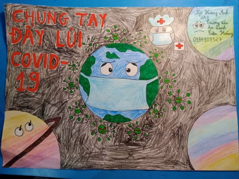 Nét chữ và bích họa tuyệt đẹp thể hiện niềm tin yêu với đất nước trước dịch Covid-19 ảnh 10