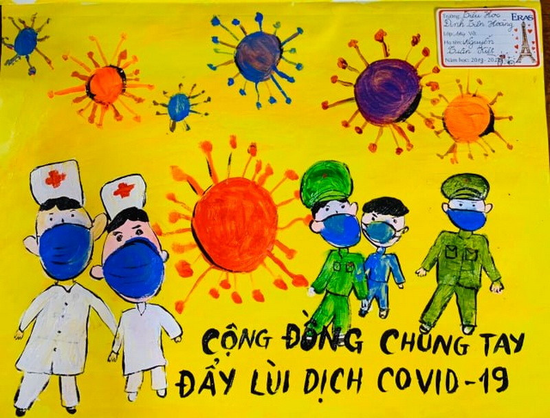 Nét chữ và bích họa tuyệt đẹp thể hiện niềm tin yêu với đất nước trước dịch Covid-19 ảnh 7