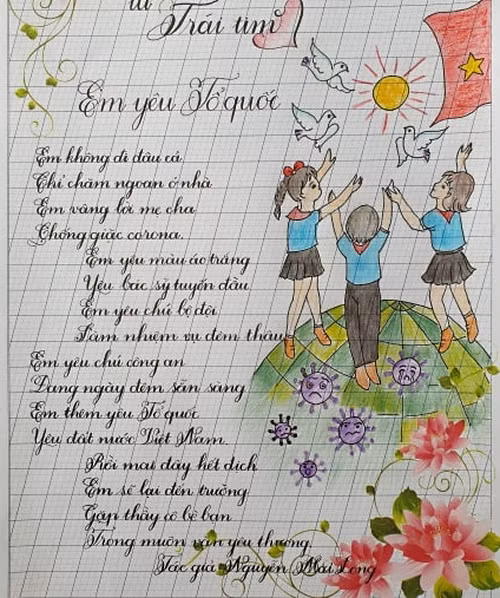 Nét chữ và bích họa tuyệt đẹp thể hiện niềm tin yêu với đất nước trước dịch Covid-19 ảnh 14