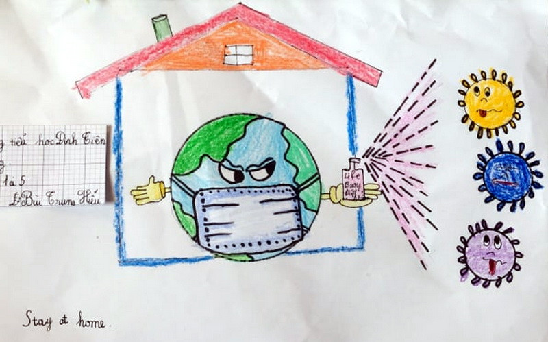 Nét chữ và bích họa tuyệt đẹp thể hiện niềm tin yêu với đất nước trước dịch Covid-19 ảnh 6