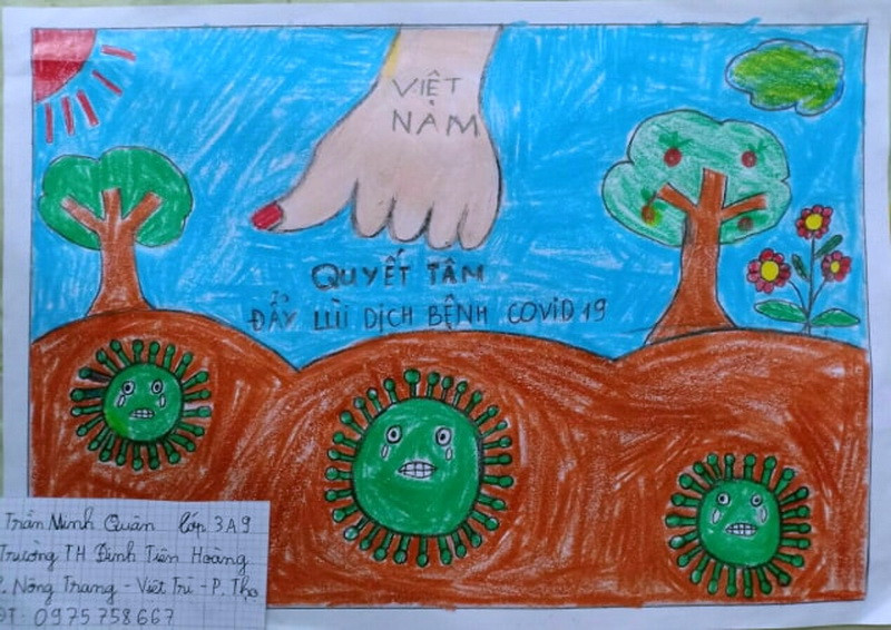 Nét chữ và bích họa tuyệt đẹp thể hiện niềm tin yêu với đất nước trước dịch Covid-19 ảnh 8