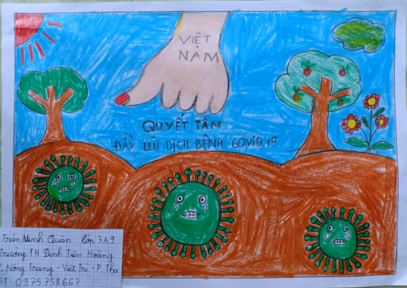 Nét chữ và bích họa tuyệt đẹp thể hiện niềm tin yêu với đất nước trước dịch Covid-19 ảnh 8