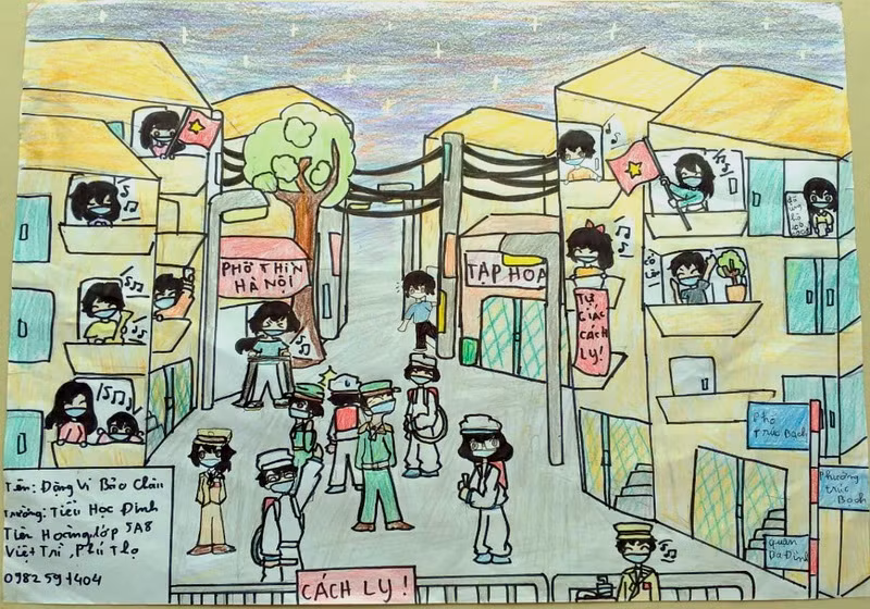 Nét chữ và bích họa tuyệt đẹp thể hiện niềm tin yêu với đất nước trước dịch Covid-19 ảnh 5