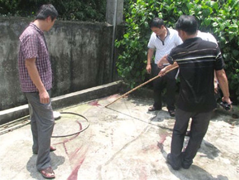 Một phần hiện trường vụ án.