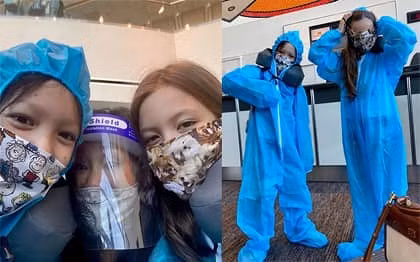 Hồng Nhung và hai con đã về Việt Nam sau nhiều tháng mặc kẹt ở Mỹ vì Covid-19