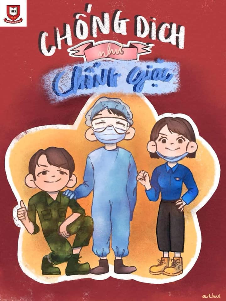 Sinh viên Hà Nội sôi nổi lan tỏa thông điệp phòng, chống dịch Covid-19 ảnh 2 Sinh viên Hà Nội sôi nổi lan tỏa thông điệp phòng, chống dịch Covid-19 ảnh 2