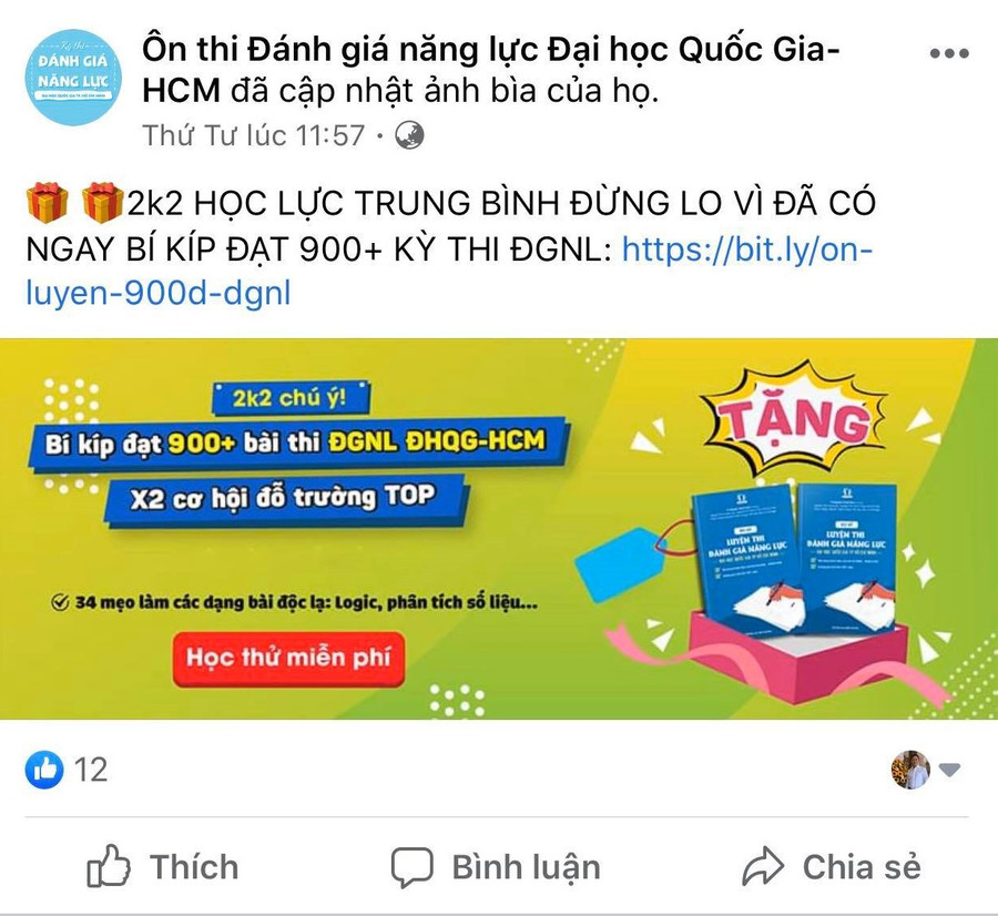 Tài liệu liên quan tới kỳ thi đánh giá năng lực của ĐHQG TP.HCM đều là mạo danh ảnh 2 Tài liệu liên quan tới kỳ thi đánh giá năng lực của ĐHQG TP.HCM đều là mạo danh ảnh 2