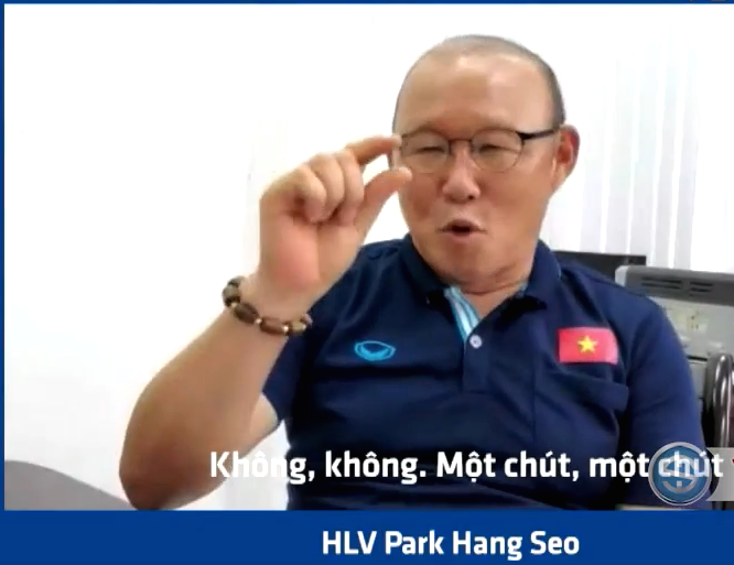 HLV Park Hang-seo nói tiếng Việt trên truyền hình quốc gia