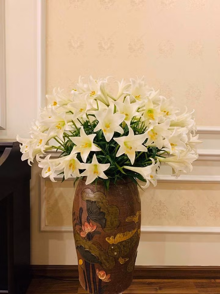 Ngẩn ngơ ngắm trăm kiểu cắm hoa loa kèn đẹp tinh khôi của chị em ảnh 7