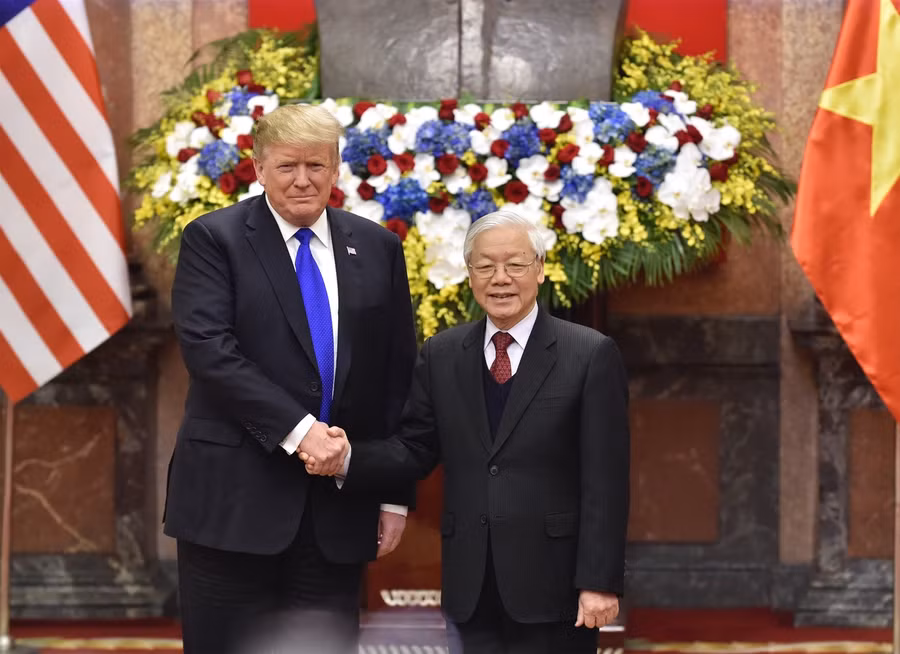 Tổng Bí thư, Chủ tịch nước Nguyễn Phú Trọng và Tổng thống Donald Trump chúc mừng 25 năm quan hệ ngoại giao Việt - Mỹ