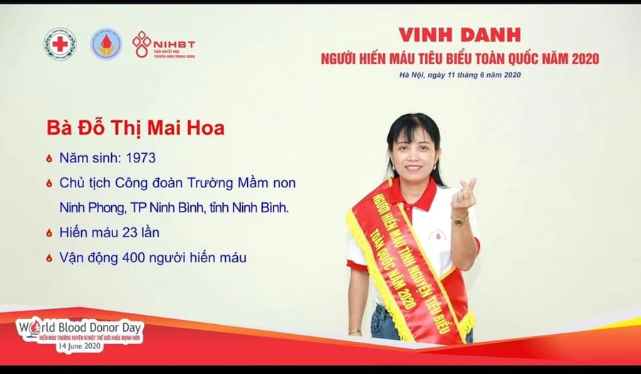 Cô giáo hơn 20 lần “hiến máu” cứu người