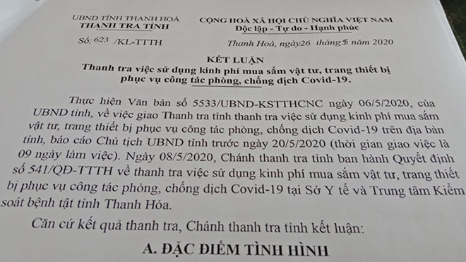 Thanh Hóa lấy "thông tin trên mạng" để chỉ định thầu mua máy xét nghiệm Covid-19 ảnh 1 Thanh Hóa lấy "thông tin trên mạng" để chỉ định thầu mua máy xét nghiệm Covid-19 ảnh 1