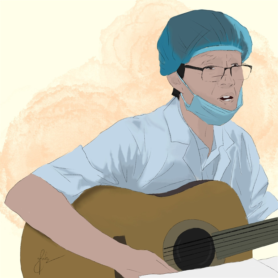 Xúc động bộ tranh tri ân những người hùng “áo trắng” của sinh viên Đà Nẵng ảnh 8 Xúc động bộ tranh tri ân những người hùng “áo trắng” của sinh viên Đà Nẵng ảnh 8