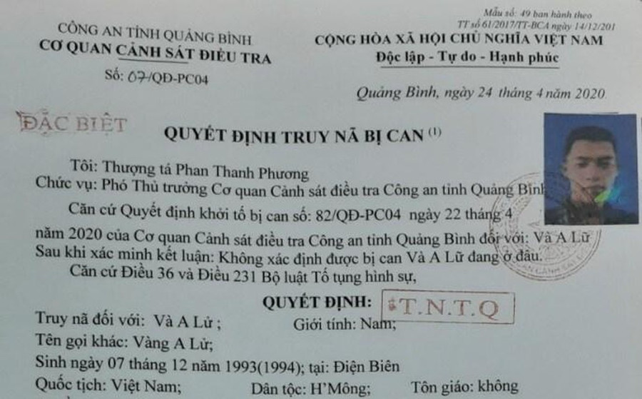 Truy nã đối tượng đặc biệt nguy hiểm vận chuyển gần 250 kg ma túy đá