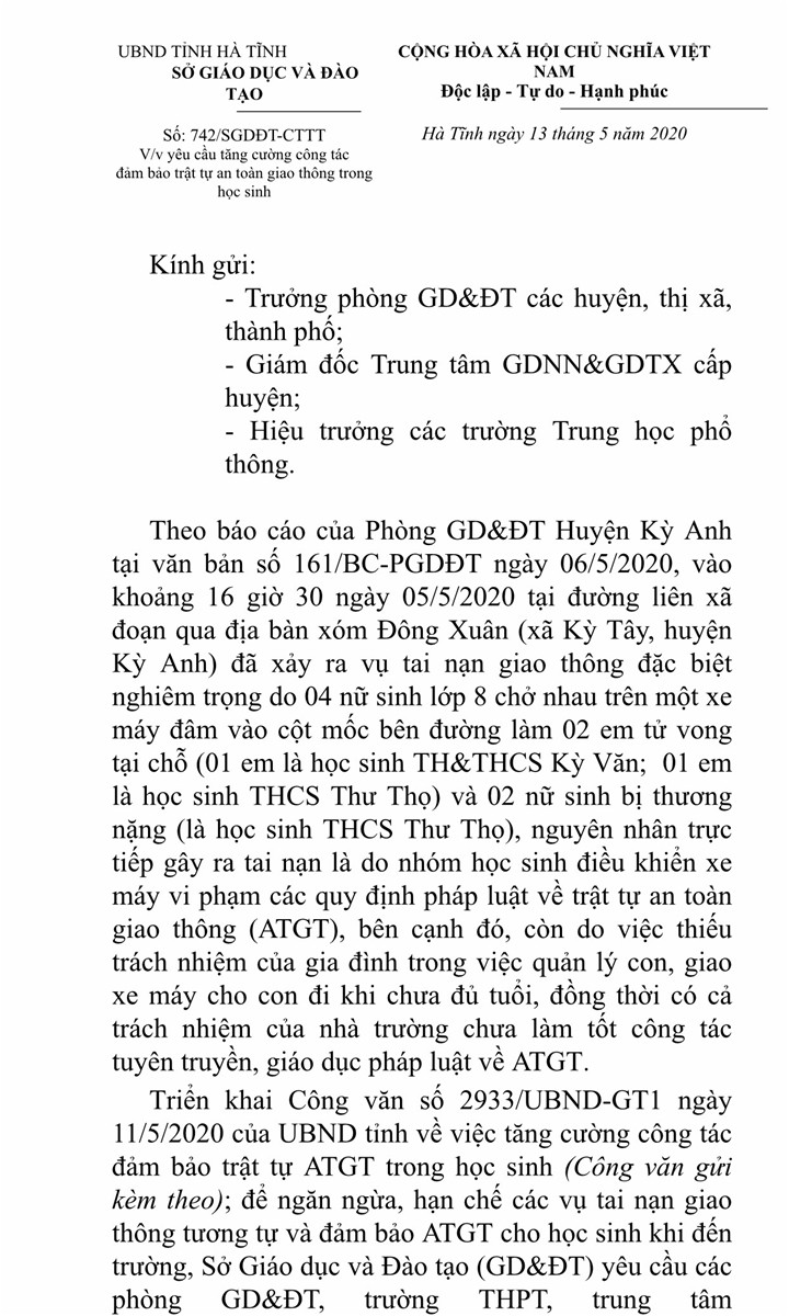 Hà Tĩnh: Cần chấn chỉnh tình trạng học sinh “làm ngơ” luật giao thông ảnh 1