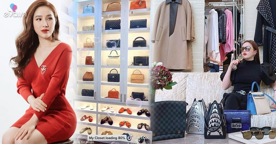 Bảo Thy khoe phòng chứa đồ hiệu được chồng đại gia xây tặng