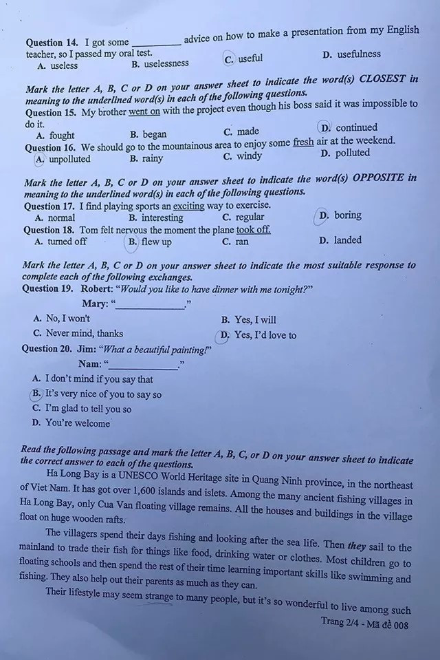 Đề thi tiếng Anh vào 10 Hà Nội: Nhiều học sinh sẽ đạt điểm 10 ảnh 6