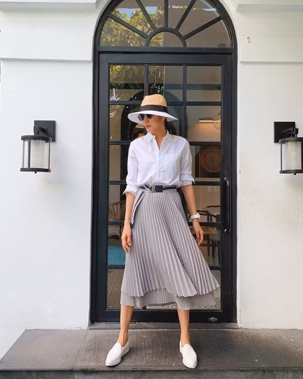 10 set đồ đơn giản nhưng cực xinh của Tăng Thanh Hà thích hợp với chị em công sở ảnh 1