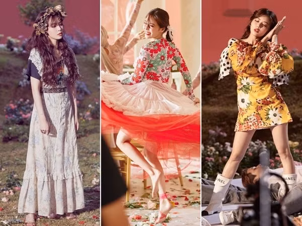 Cách diện váy áo họa tiết hoa xinh yêu hết mực của HyunA ảnh 14