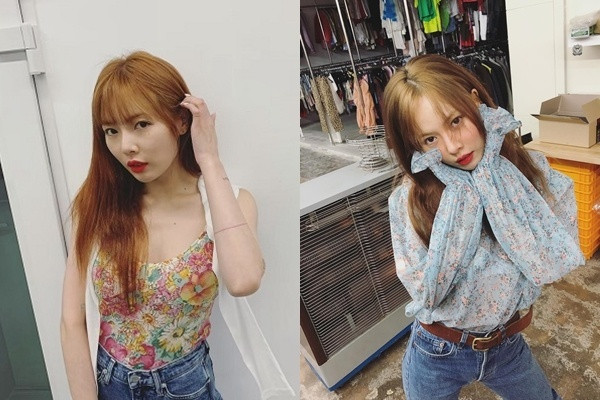 Cách diện váy áo họa tiết hoa xinh yêu hết mực của HyunA ảnh 11