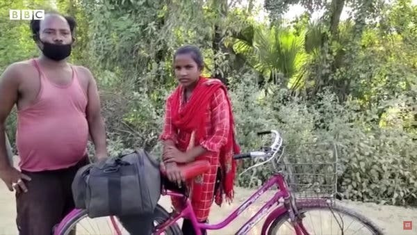 Không có tiền, cô bé 15 tuổi đạp xe 1.200 km đưa bố về quê ảnh 1 Không có tiền, cô bé 15 tuổi đạp xe 1.200 km đưa bố về quê ảnh 1
