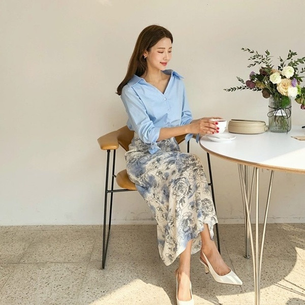 11 set đồ với màu xanh thiên thanh thời thượng cho quý cô công sở ảnh 3 11 set đồ với màu xanh thiên thanh thời thượng cho quý cô công sở ảnh 3