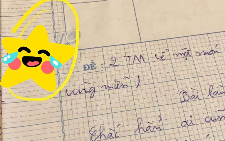 Cô dặn làm văn không được chép bài tham khảo, học sinh "nhắn" cô một câu không ngờ lại "gây bão"