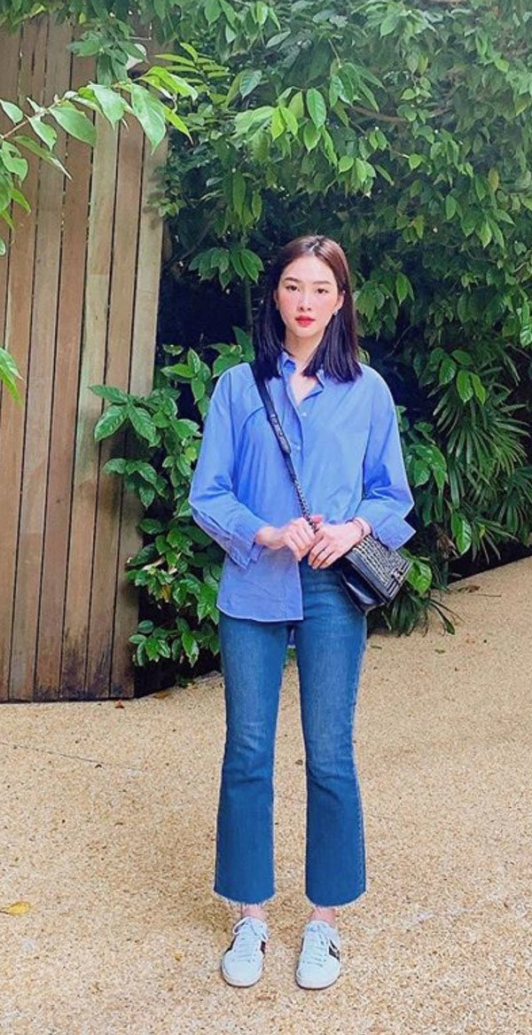 Thời trang giấu bụng bầu tinh tế của Hoa hậu Đặng Thu Thảo ảnh 6