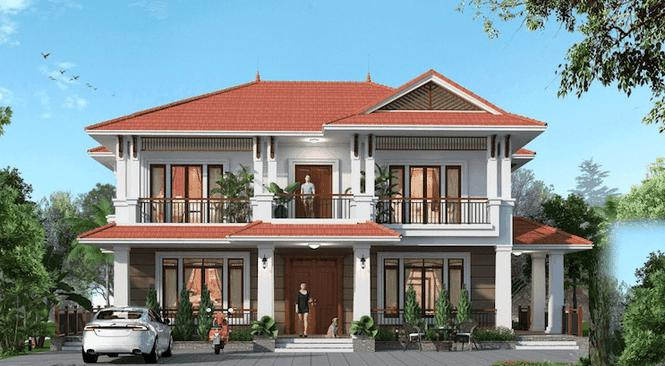 Những mẫu nhà 2 tầng đẹp, đơn giản đậm nét truyền thống ảnh 3 Những mẫu nhà 2 tầng đẹp, đơn giản đậm nét truyền thống ảnh 3
