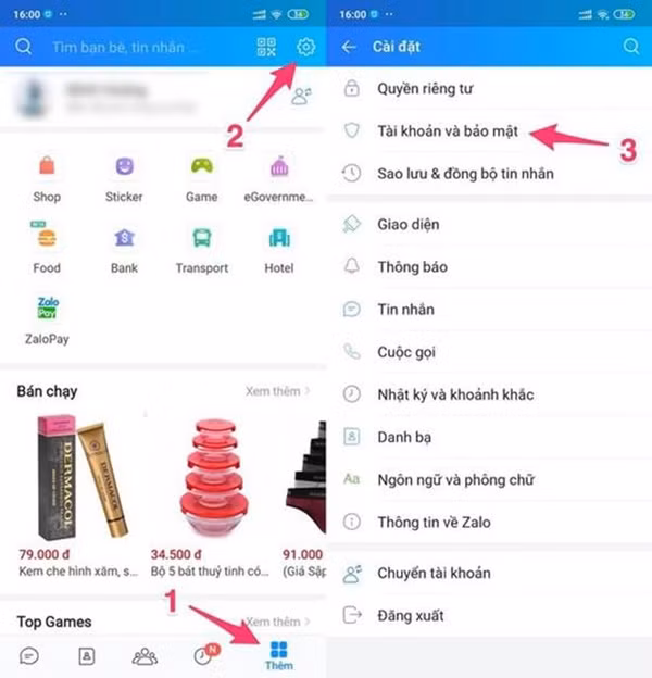 Cách đăng xuất tài khoản Zalo và Facebook từ xa ảnh 1
