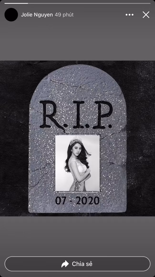 Jolie Nguyễn thay đổi ảnh đại diện tang tóc khiến cư dân mạng hoang mang ảnh 1