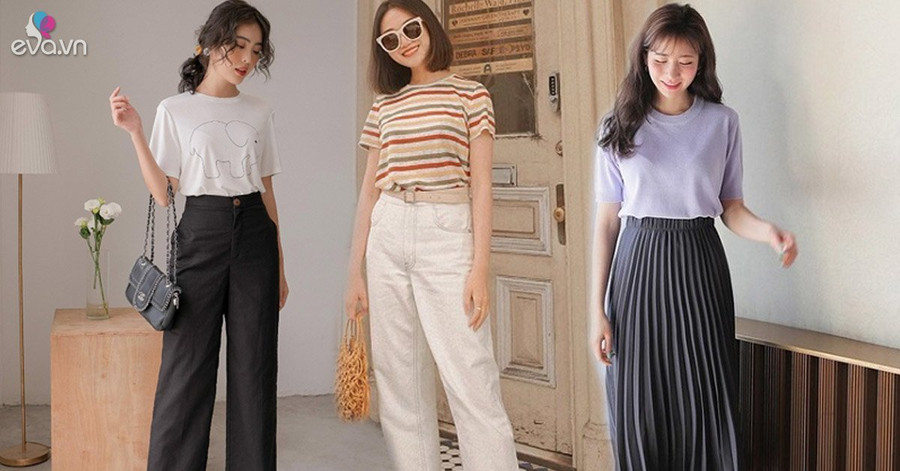 Cách phối áo phông thanh lịch cho quý cô công sở