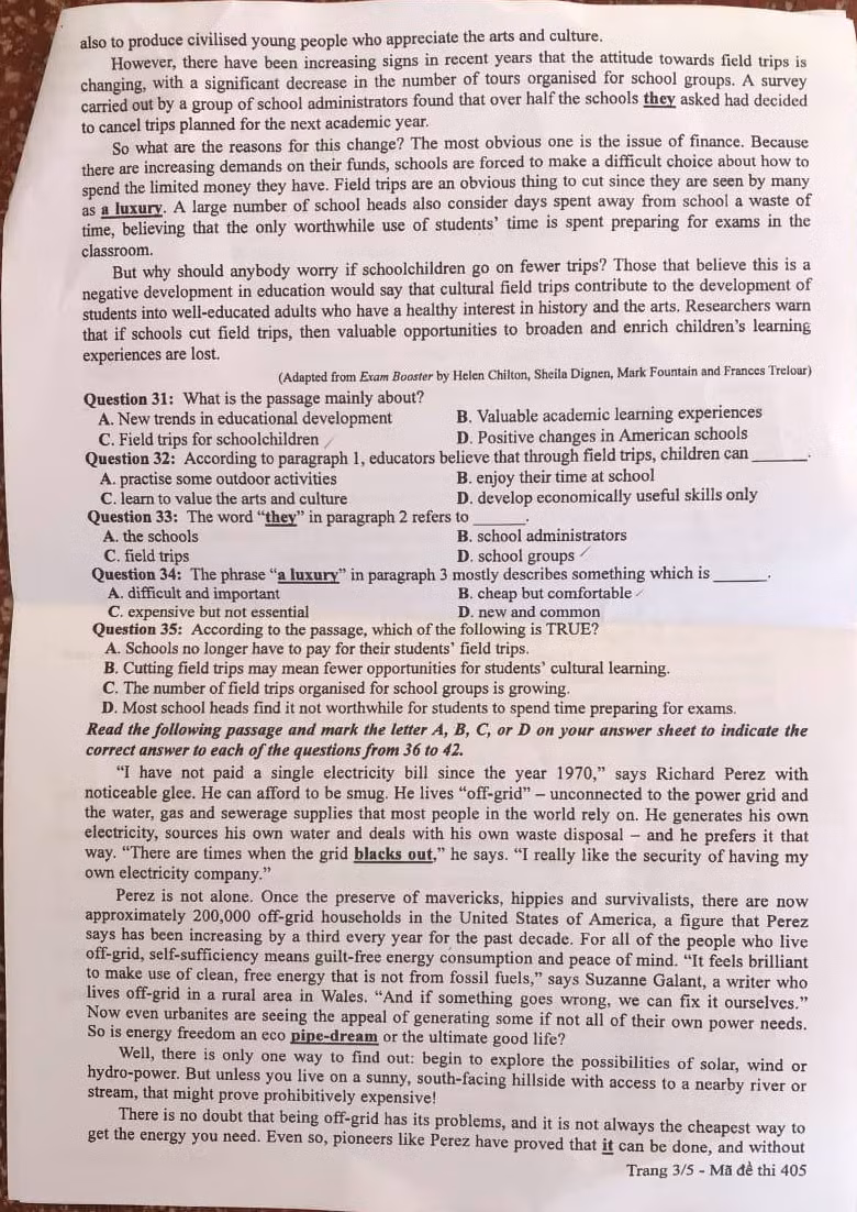 Gợi ý đáp án môn Ngoại ngữ kỳ thi tốt nghiệp THPT 2020 ảnh 27